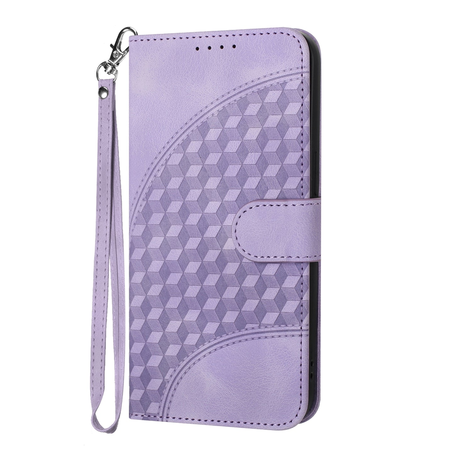 For-Honor-X50i-5G-/-90-Lite-Elephant-Head-Embossed-Phone-Leather-Case-with-Lanyard(Light-Purple)