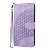 For-Honor-X50i-5G-/-90-Lite-Elephant-Head-Embossed-Phone-Leather-Case-with-Lanyard(Light-Purple)