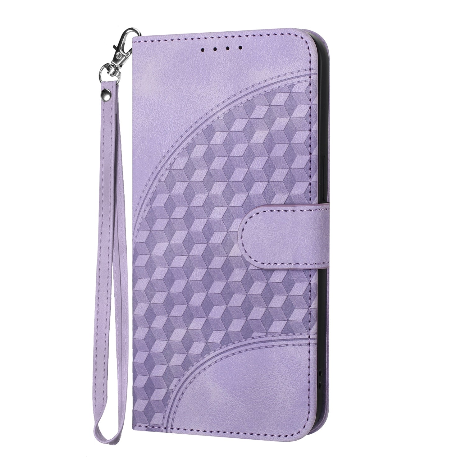 For-Honor-X50i-5G-/-90-Lite-Elephant-Head-Embossed-Phone-Leather-Case-with-Lanyard(Light-Purple)