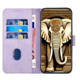 For-Honor-X50i-5G-/-90-Lite-Elephant-Head-Embossed-Phone-Leather-Case-with-Lanyard(Light-Purple)