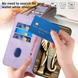 For-Honor-X50i-5G-/-90-Lite-Elephant-Head-Embossed-Phone-Leather-Case-with-Lanyard(Light-Purple)