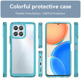 For-Honor-X6-5G-Colorful-Series-Acrylic-Hybrid-TPU-Phone-Case(Transparent-Blue)
