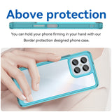 For-Honor-X6-5G-Colorful-Series-Acrylic-Hybrid-TPU-Phone-Case(Transparent-Blue)
