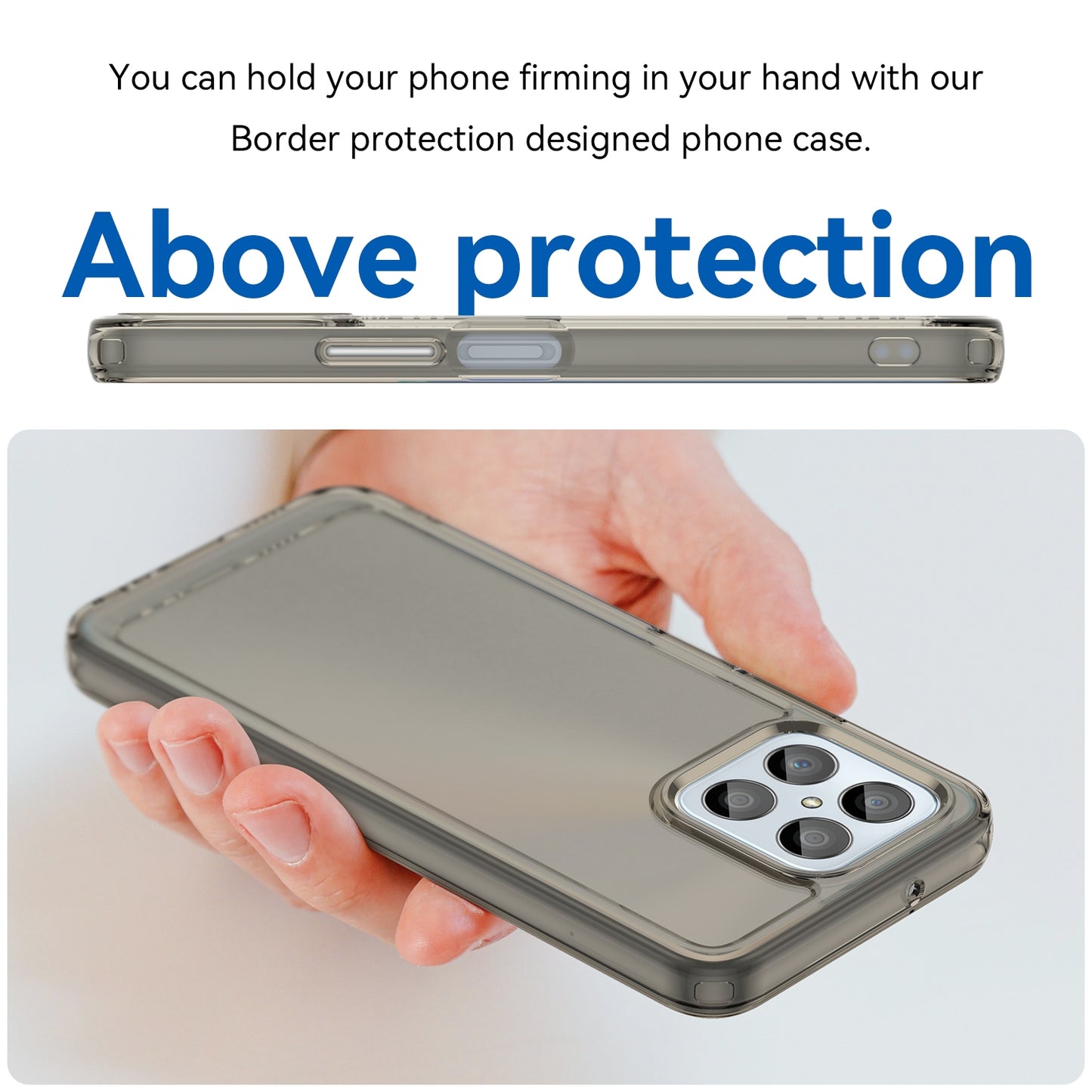 For-Honor-X6-4G-Candy-Series-TPU-Phone-Case(Transparent-Grey)