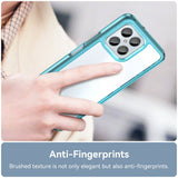 For-Honor-X6-5G-Colorful-Series-Acrylic-Hybrid-TPU-Phone-Case(Transparent-Blue)