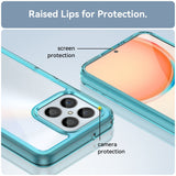 For-Honor-X6-5G-Colorful-Series-Acrylic-Hybrid-TPU-Phone-Case(Transparent-Blue)