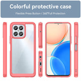 For-Honor-X6-5G-Colorful-Series-Acrylic-Hybrid-TPU-Phone-Case(Red)