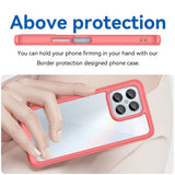 For-Honor-X6-5G-Colorful-Series-Acrylic-Hybrid-TPU-Phone-Case(Red)