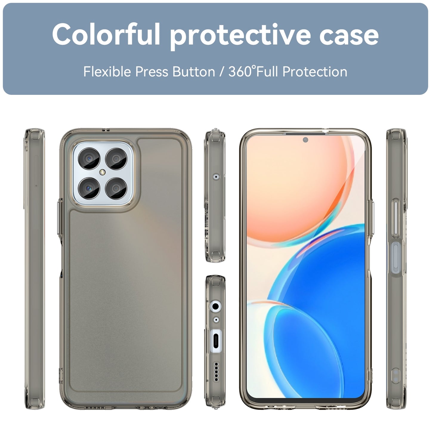 TPU-Phone-Case-for-Honor-X6-5G-Transparent-Grey