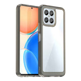 For-Honor-X6-5G-Colorful-Series-Acrylic-Hybrid-TPU-Phone-Case(Transparent-Grey)