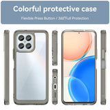 For-Honor-X6-5G-Colorful-Series-Acrylic-Hybrid-TPU-Phone-Case(Transparent-Grey)