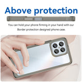 For-Honor-X6-5G-Colorful-Series-Acrylic-Hybrid-TPU-Phone-Case(Transparent-Grey)