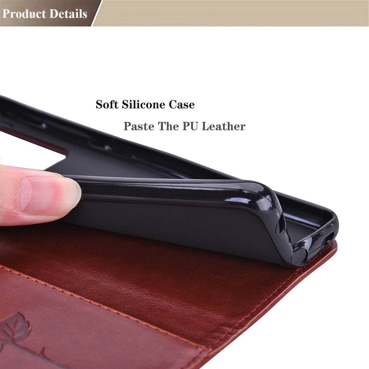For-Honor-X6a-Rose-Embossed-Flip-PU-Leather-Phone-Case(Brown)