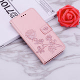 For-Honor-X6a-Rose-Embossed-Flip-PU-Leather-Phone-Case(Rose-Gold)
