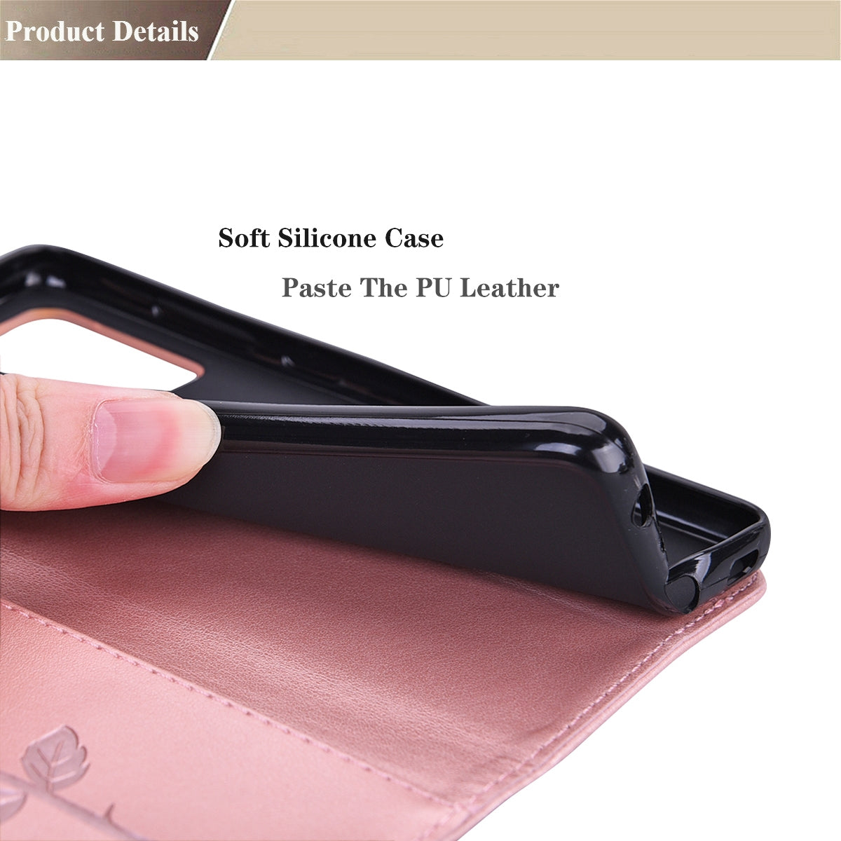 For-Honor-X6a-Rose-Embossed-Flip-PU-Leather-Phone-Case(Rose-Gold)