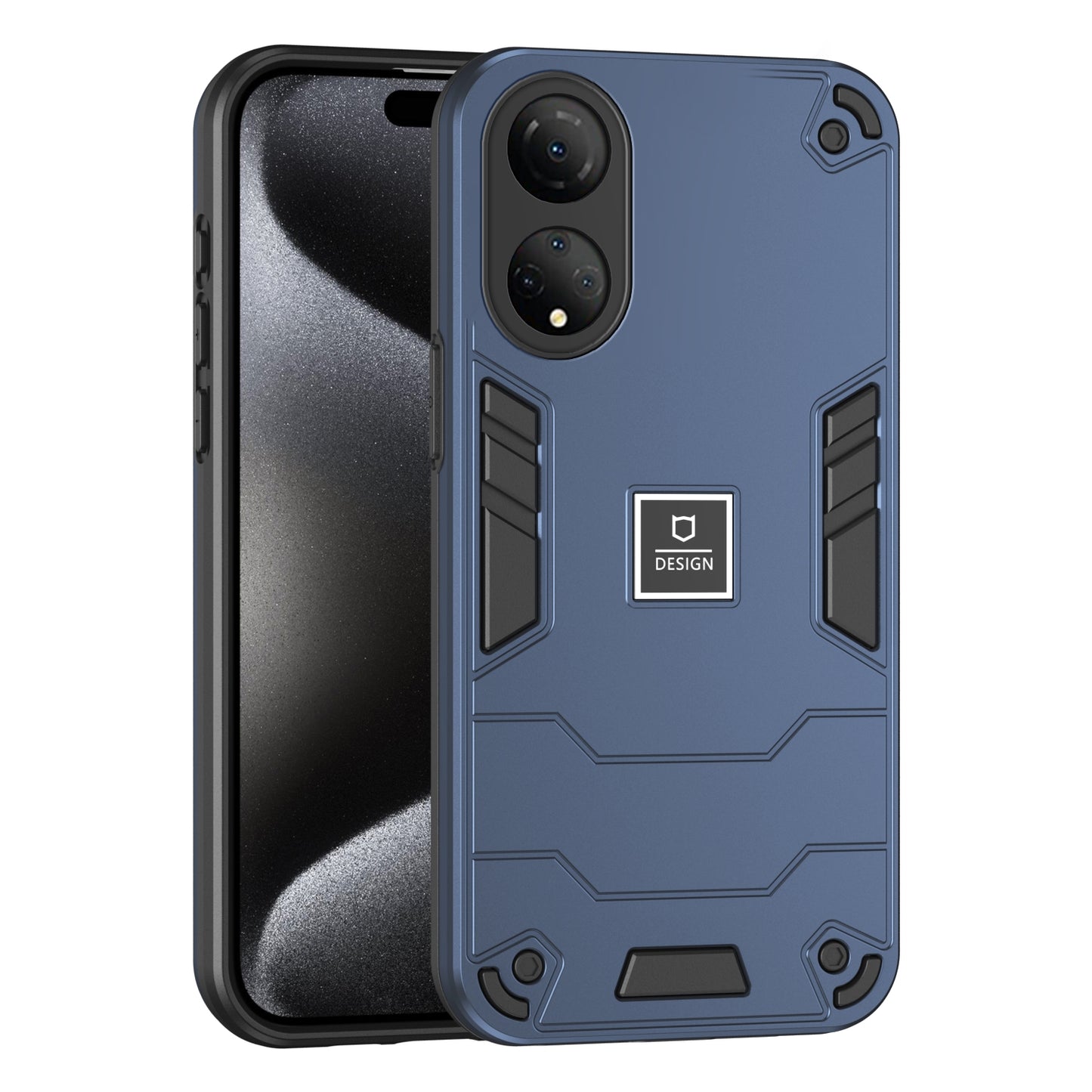 For-Honor-X7-2-in-1-Shockproof-Phone-Case(Blue)