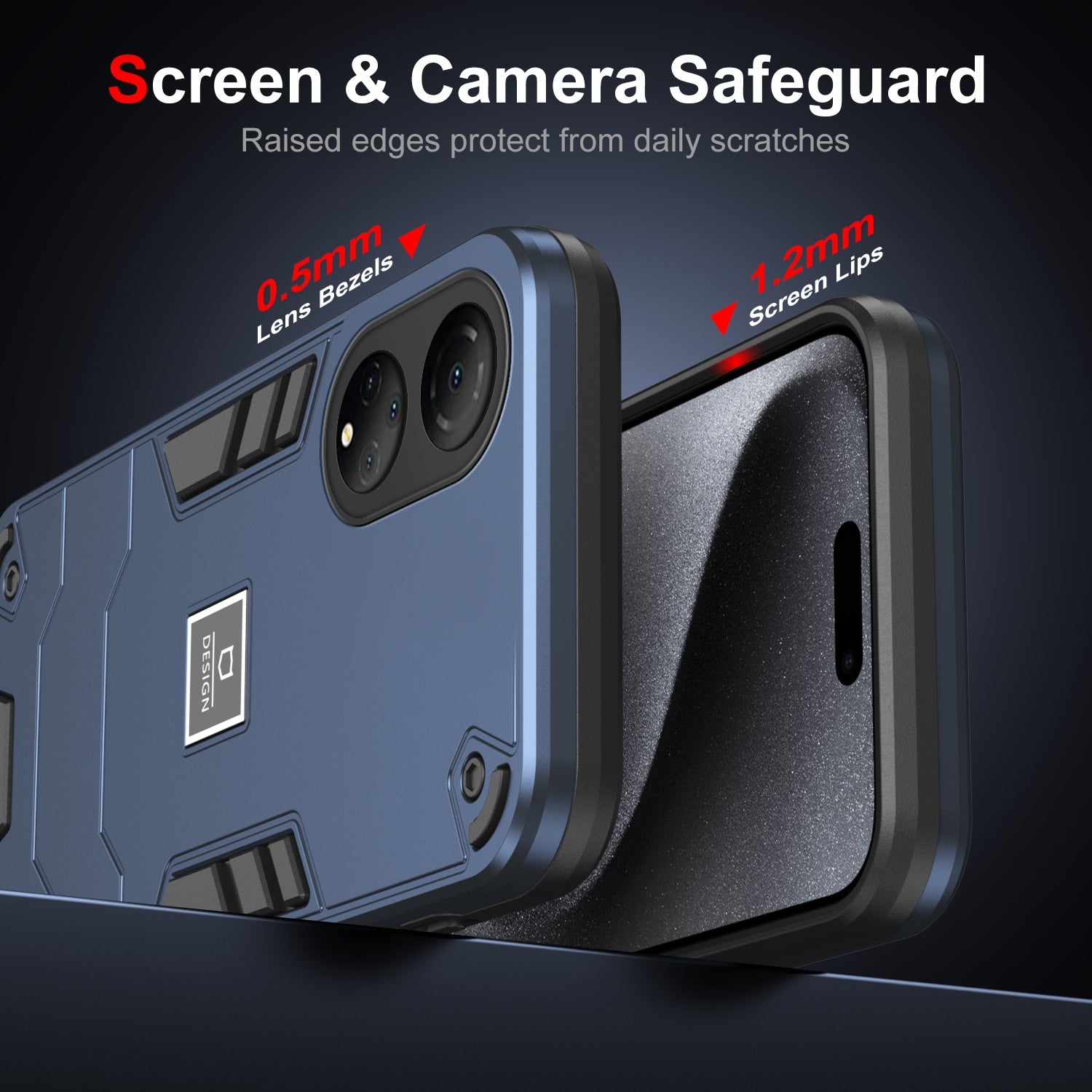 For-Honor-X7-2-in-1-Shockproof-Phone-Case(Blue)