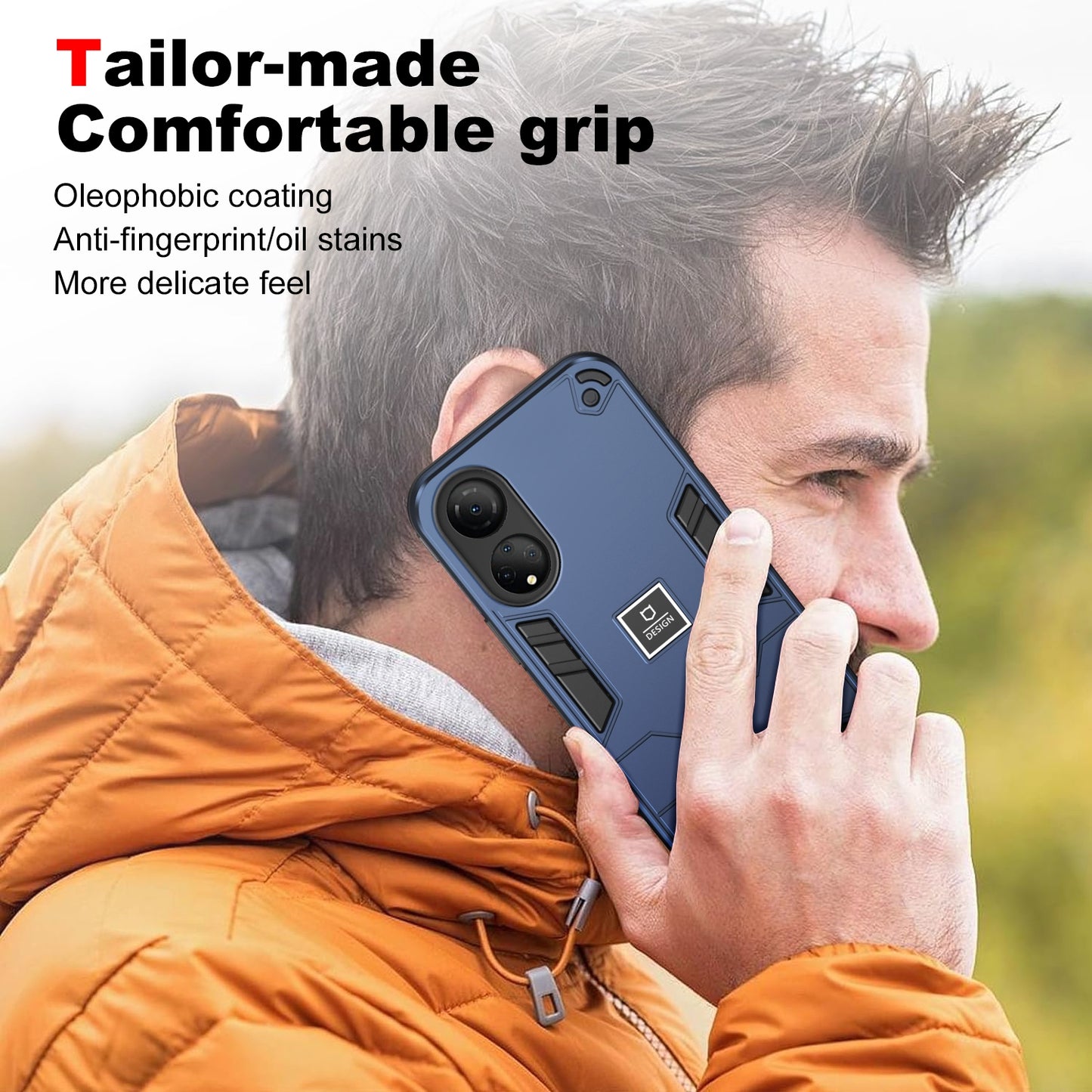 For-Honor-X7-2-in-1-Shockproof-Phone-Case(Blue)