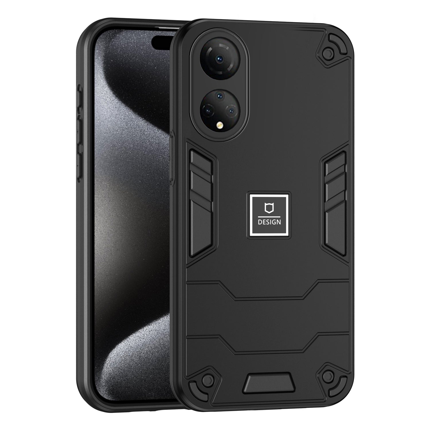 For-Honor-X7-2-in-1-Shockproof-Phone-Case(Black)