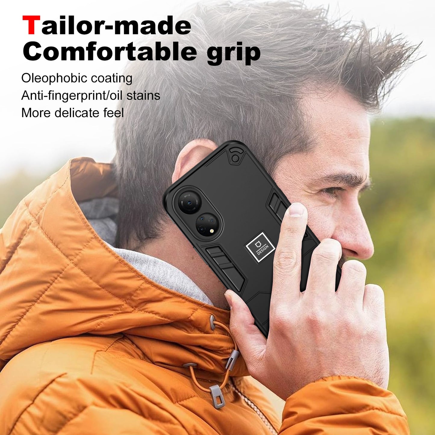 For-Honor-X7-2-in-1-Shockproof-Phone-Case(Black)