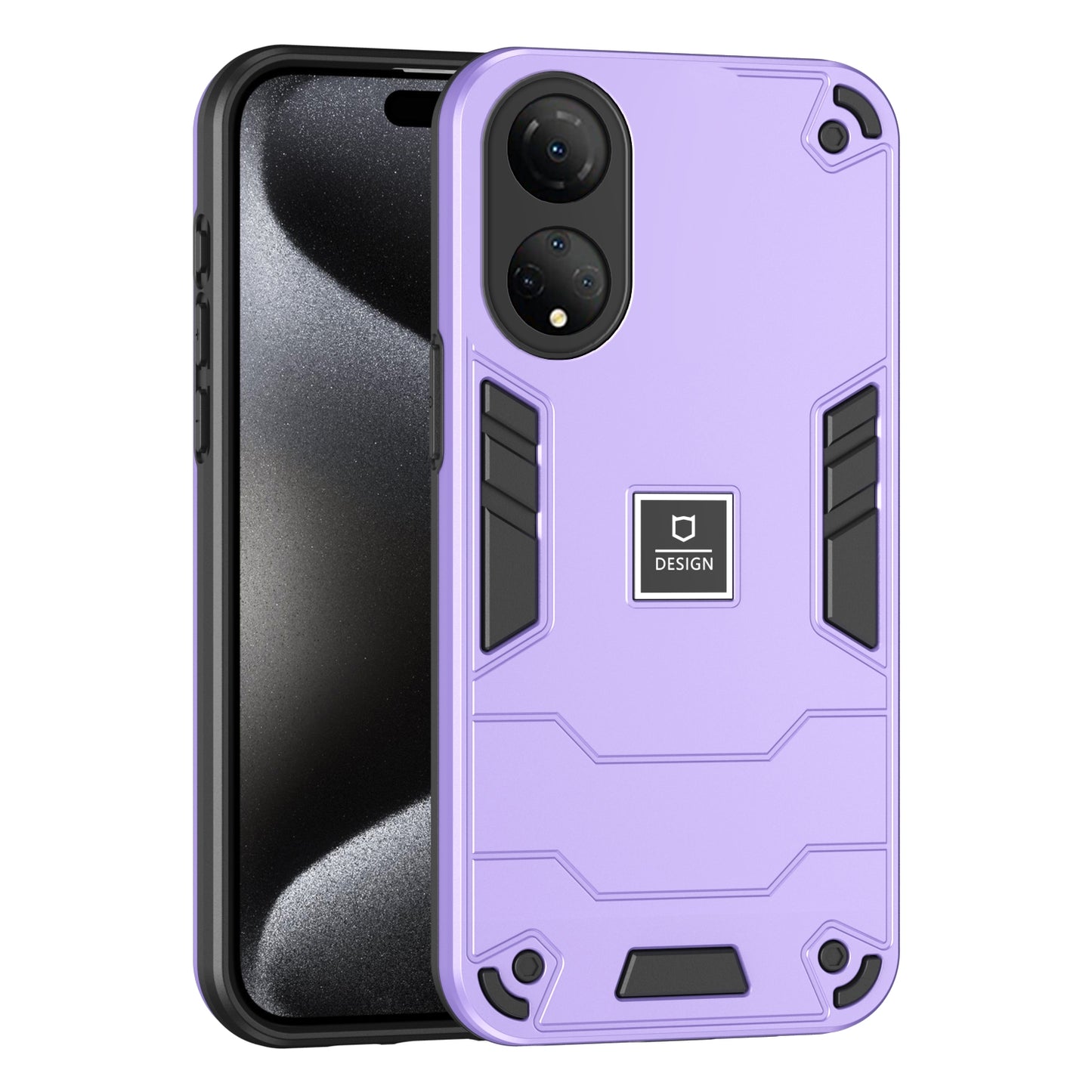 For-Honor-X7-2-in-1-Shockproof-Phone-Case(Purple)