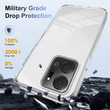 For-Honor-X7a-Anti-slip-Clear-Acrylic-Hybrid-TPU-Phone-Case(Transparent)
