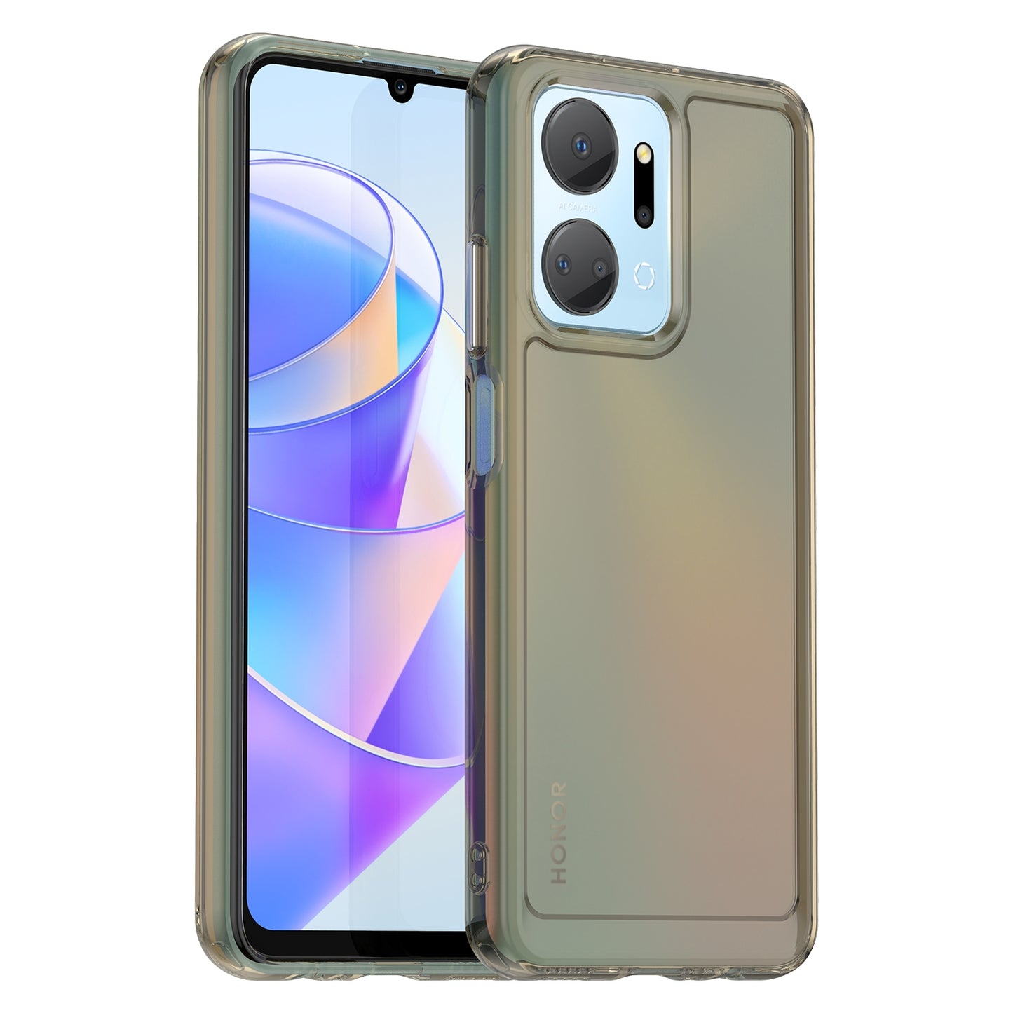 For-Honor-X7a-Candy-Series-TPU-Phone-Case(Transparent-Grey)