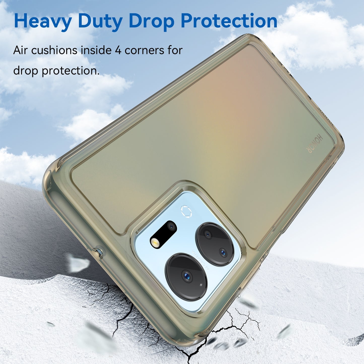 For-Honor-X7a-Candy-Series-TPU-Phone-Case(Transparent-Grey)