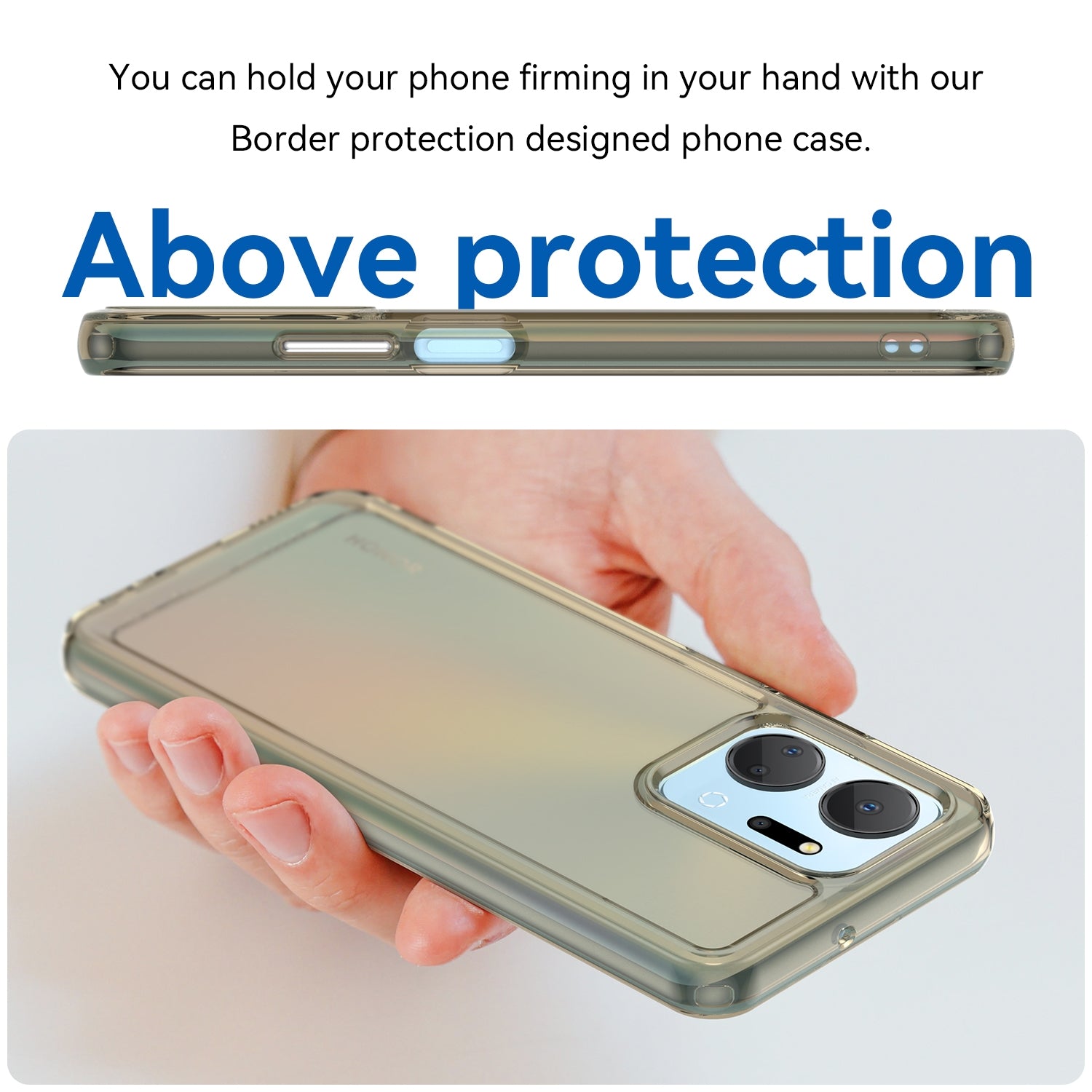 For-Honor-X7a-Candy-Series-TPU-Phone-Case(Transparent-Grey)