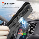For-Honor-X7a-Shockproof-Holder-Phone-Case(Black)