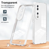 For-Honor-X7b-3-in-1-Clear-TPU-Color-PC-Frame-Phone-Case(White)