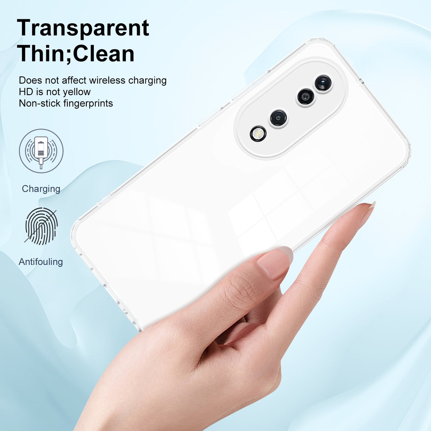 For-Honor-X7b-3-in-1-Clear-TPU-Color-PC-Frame-Phone-Case(White)