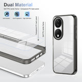 For-Honor-X7b-Anti-slip-Clear-Acrylic-Hybrid-TPU-Phone-Case(Black)