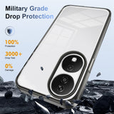 For-Honor-X7b-Anti-slip-Clear-Acrylic-Hybrid-TPU-Phone-Case(Black)