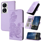 For-Honor-X7b-Datura-Flower-Embossed-Flip-Leather-Phone-Case(Purple)
