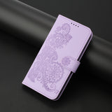 For-Honor-X7b-Datura-Flower-Embossed-Flip-Leather-Phone-Case(Purple)