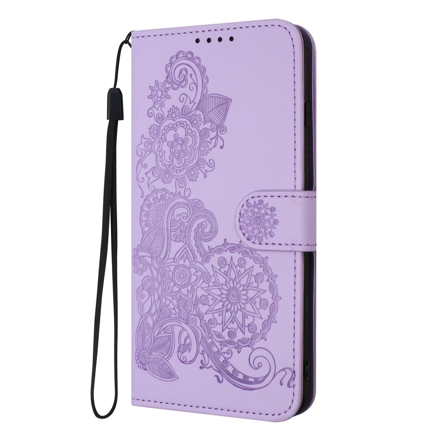 For-Honor-X7b-Datura-Flower-Embossed-Flip-Leather-Phone-Case(Purple)