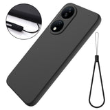 For-Honor-X7b/Play-50-Plus-Solid-Color-Liquid-Silicone-Dropproof-Full-Coverage-Protective-Case(Black)