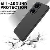 For-Honor-X7b/Play-50-Plus-Solid-Color-Liquid-Silicone-Dropproof-Full-Coverage-Protective-Case(Black)