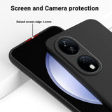 For-Honor-X7b/Play-50-Plus-Solid-Color-Liquid-Silicone-Dropproof-Full-Coverage-Protective-Case(Black)