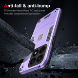 For-Honor-X8a-2-in-1-Shockproof-Phone-Case(Purple)