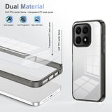 For-Honor-X8a-Anti-slip-Clear-Acrylic-Hybrid-TPU-Phone-Case(Black)