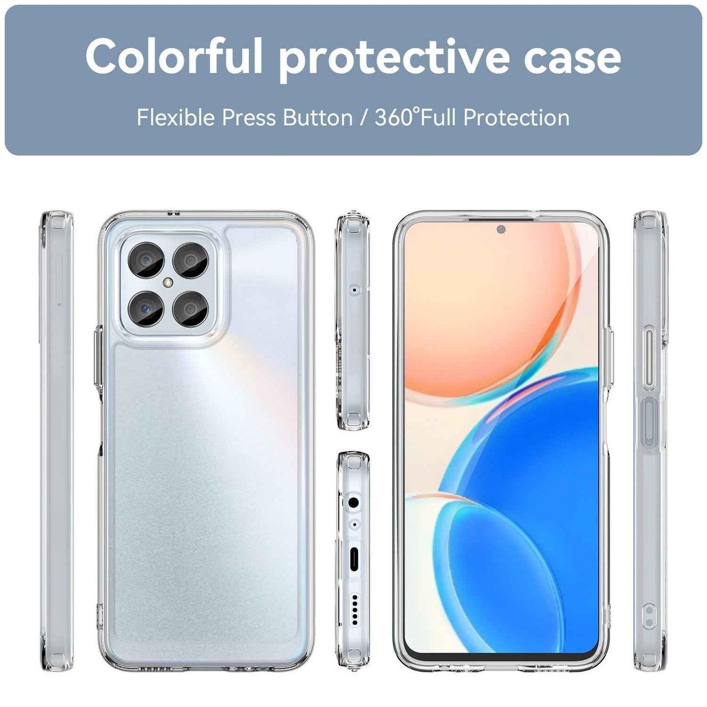 For-Honor-X8a-Candy-Series-TPU-Phone-Case(Transparent)