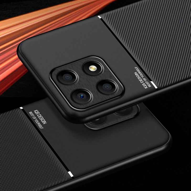 For-Honor-X8a-Classic-Tilt-Strip-Grain-Magnetic-PC-Hybrid-TPU-Phone-Case(Green)