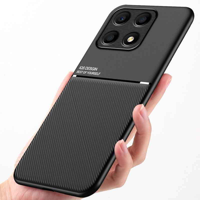 For-Honor-X8a-Classic-Tilt-Strip-Grain-Magnetic-PC-Hybrid-TPU-Phone-Case(Green)