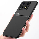 For-Honor-X8a-Classic-Tilt-Strip-Grain-Magnetic-PC-Hybrid-TPU-Phone-Case(Black)
