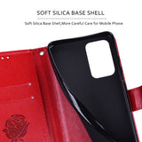 For-Honor-X8a-Rose-Embossed-Flip-PU-Leather-Phone-Case(Red)