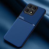 For-Honor-X8a-Classic-Tilt-Strip-Grain-Magnetic-PC-Hybrid-TPU-Phone-Case(Blue)