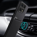 For-Honor-X8a-Classic-Tilt-Strip-Grain-Magnetic-PC-Hybrid-TPU-Phone-Case(Blue)
