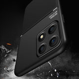 For-Honor-X8a-Classic-Tilt-Strip-Grain-Magnetic-PC-Hybrid-TPU-Phone-Case(Blue)
